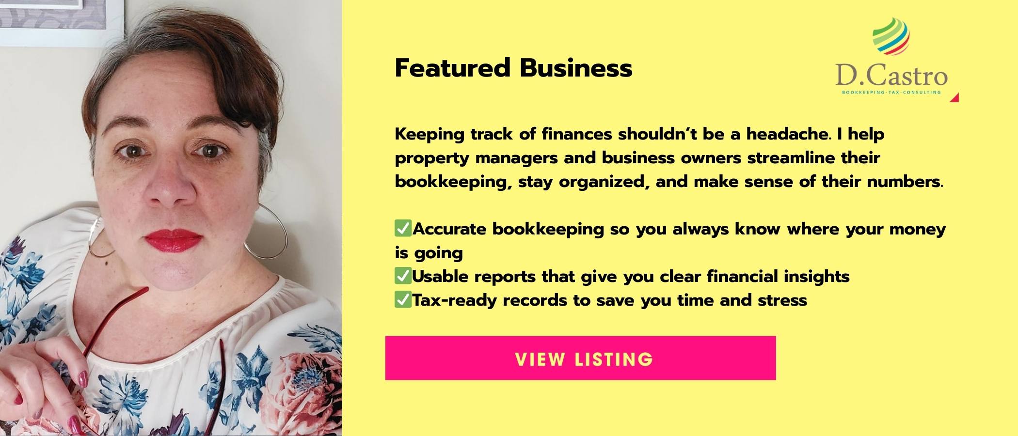 Featured Listing for Dayani Castro Bookkeeping